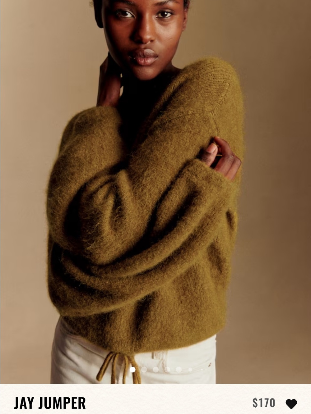Sézane Jay Jumper - Olive Green Sweater - Picture 4 of 6